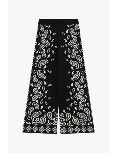 Palazzo Trousers with Contrasting Paisley Pattern Please