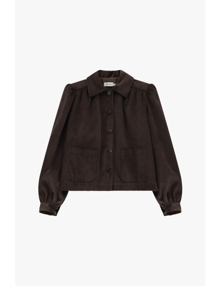 Cropped Shirt Jacket With Patch Pockets Please