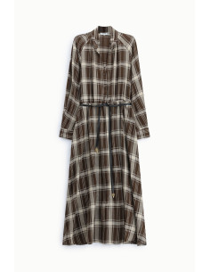 Long Checked Dress with Adjustable Belt – Please - Vestiti Firmati ... 2