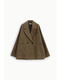Giacca Camicia Oversize A Quadri Con Chiusura Doppiopetto Please - Verde 2