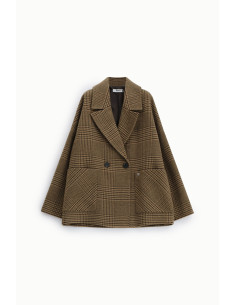 Veste-chemise oversize à carreaux avec fermeture croisée Please - Vert 2