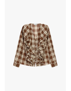 Checked Shirt with Ruffles at the Front, Please - Vestiti Firmati L... 2