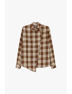 Camicia A Quadri Chiusura Asimmetrica Please 2