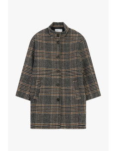 Cappotto A Quadri Con Bottoni E Tasche Laterali Please 2
