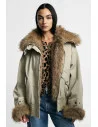 Parka Corta Con Cappuccio E Dettagli In Pelliccia Please
