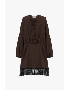 Short Dress with Long Sleeves and Fringes, Please - Vestiti Firmati... 2
