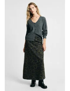 Gonna Lunga Stampa Animalier Con Vita Elasticizzata Please