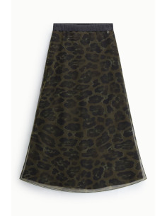 Please Long Animal Print Skirt with Elasticated Waist - Vestiti Fir... 2