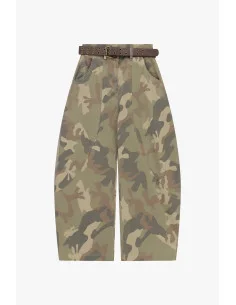 Pantalon palazzo à imprimé camouflage avec ceinture Please 2