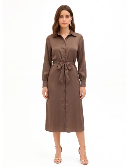 Rinascimento Dress - Mud-colored