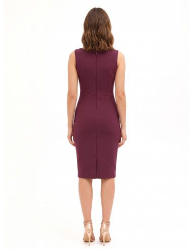 Robe fourreau à décolleté cœur et boucle logo RR à la taille Rinascimento