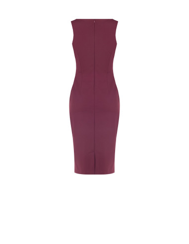 Robe fourreau à décolleté cœur et boucle logo RR à la taille Rinascimento