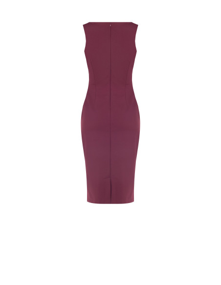 Robe fourreau à décolleté cœur et boucle logo RR à la taille Rinascimento