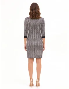 Lurex Tweed Sheath Dress Rinascimento - Black 2