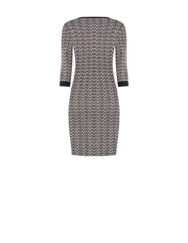 Lurex Tweed Sheath Dress Rinascimento - Black
