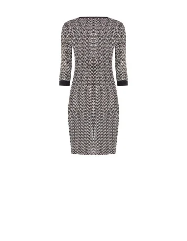 Robe fourreau en tweed avec lurex Rinascimento - Noir
