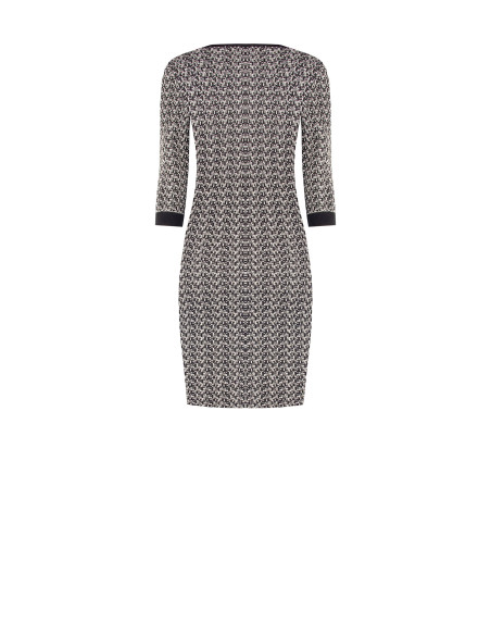 Lurex Tweed Sheath Dress Rinascimento - Black