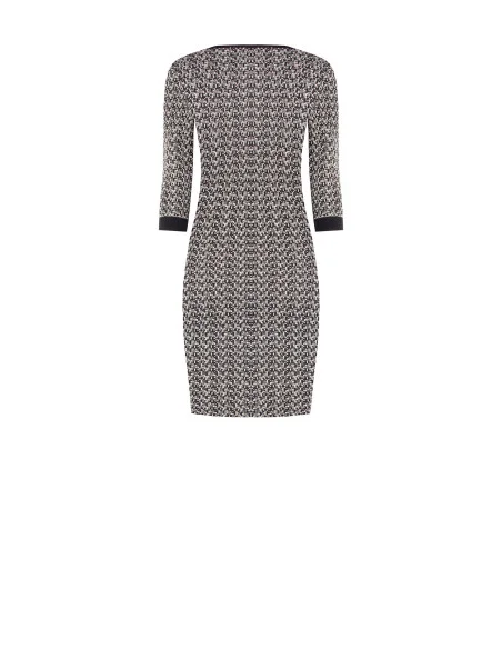 Robe fourreau en tweed avec lurex Rinascimento - Noir