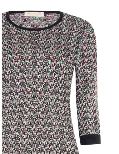 Lurex Tweed Sheath Dress Rinascimento - Black