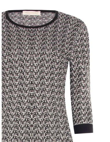 Robe fourreau en tweed avec lurex Rinascimento - Noir