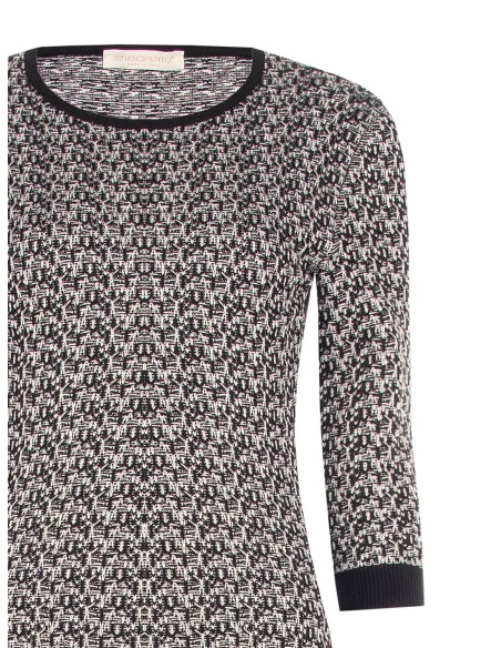 Robe fourreau en tweed avec lurex Rinascimento - Noir