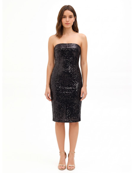 Robe fourreau recouverte de paillettes Rinascimento