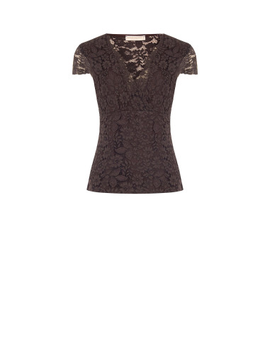 Top In Pizzo Chantilly Con Scollo A V Rinascimento