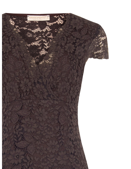 Top In Pizzo Chantilly Con Scollo A V Rinascimento