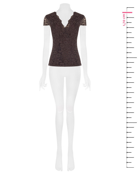 Top In Pizzo Chantilly Con Scollo A V Rinascimento