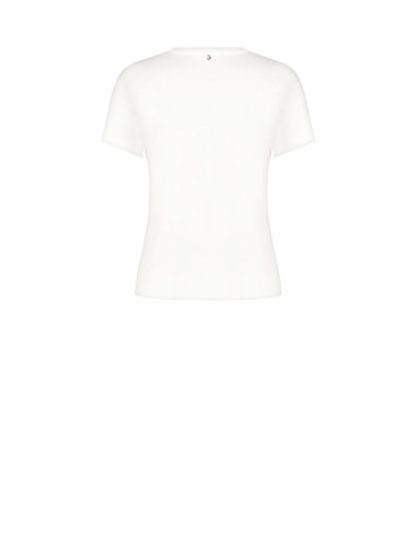 T-shirt regular en coton avec imprimé sapin de Noël et strass Rinascimento