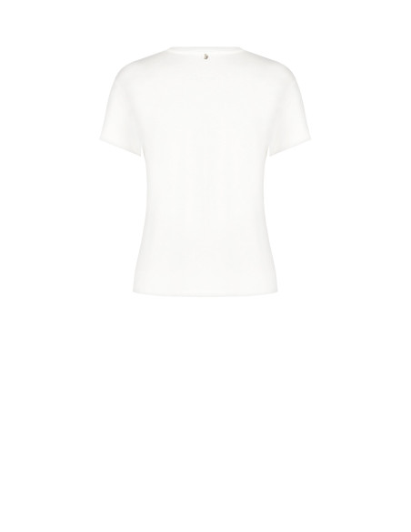 T-shirt regular en coton avec imprimé sapin de Noël et strass Rinascimento