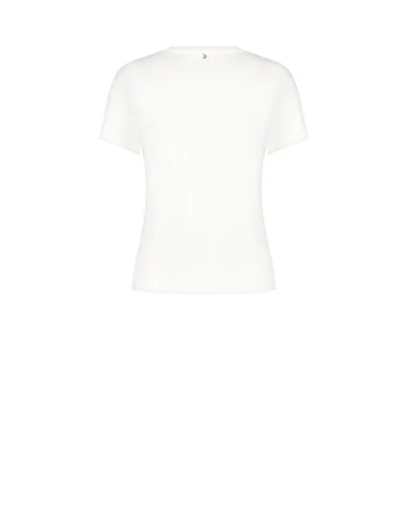 Regular-Fit Cotton T-Shirt with Christmas Tree and Rhinestone Print Rinascimento