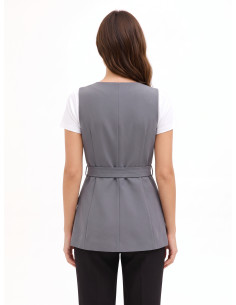 Gilet long en polyviscose avec ceinture assortie Rinascimento 2