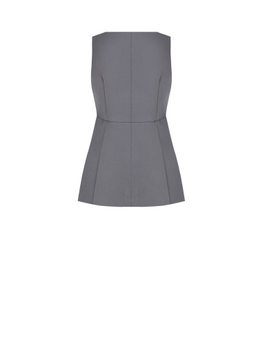 Long-cut viscose-blend vest with matching belt Rinascimento