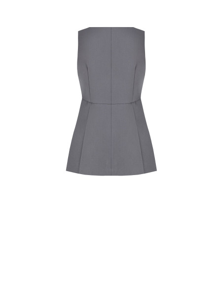 Long-cut viscose-blend vest with matching belt Rinascimento