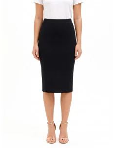 Rinascimento Ribbed Knit Midi Skirt
