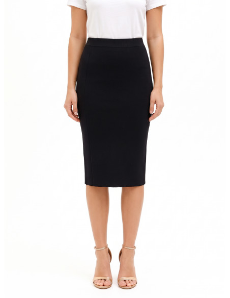 Rinascimento Ribbed Knit Midi Skirt