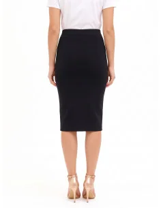 Rinascimento Ribbed Knit Midi Skirt 2
