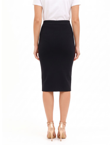 Rinascimento Ribbed Knit Midi Skirt