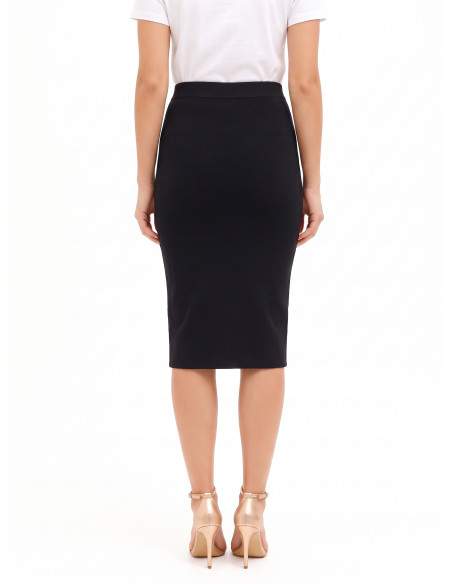 Rinascimento Ribbed Knit Midi Skirt