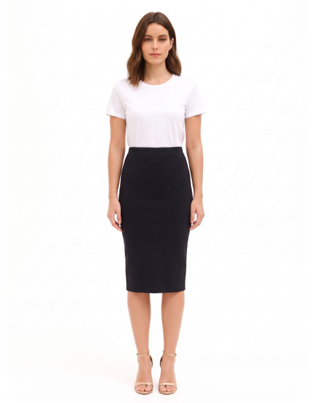 Rinascimento Ribbed Knit Midi Skirt