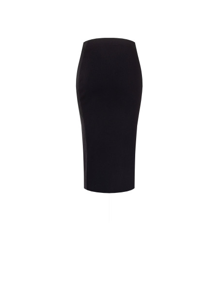 Rinascimento Ribbed Knit Midi Skirt