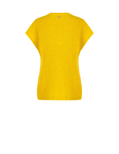 Pull oversize en mohair à col V Rinascimento - Vert olive