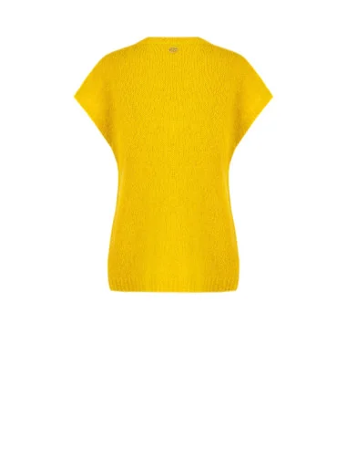 Pull oversize en mohair à col V Rinascimento - Vert olive