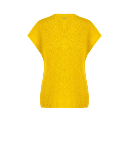 Pull oversize en mohair à col V Rinascimento - Vert olive