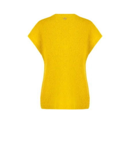Pull oversize en mohair à col V Rinascimento - Vert olive