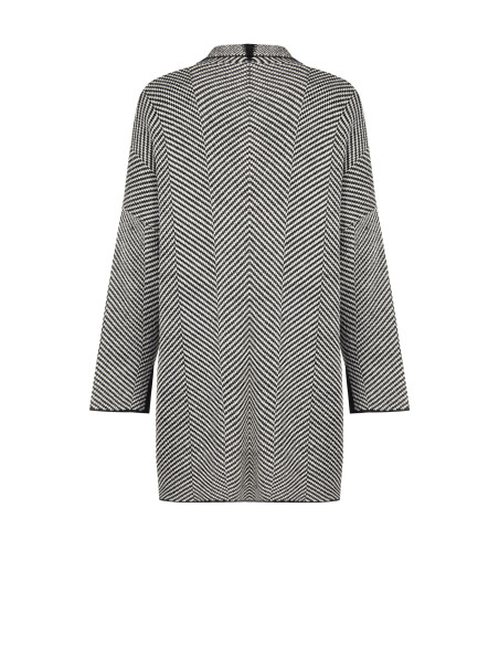 Long cardigan ouvert à motif chevron Rinascimento