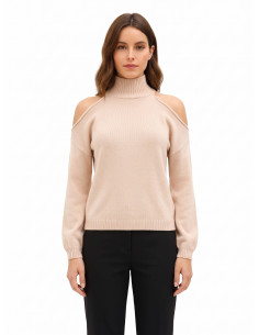 Pull léger en mélange de viscose avec découpes aux épaules Rinascimento