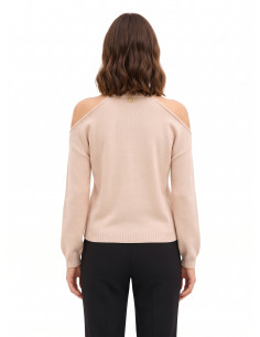 Pull léger en mélange de viscose avec découpes aux épaules Rinascimento 2