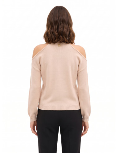 Lightweight Viscose-Blend Sweater with Shoulder Cut-Outs Rinascimento